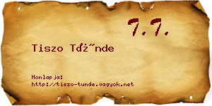 Tiszo Tünde névjegykártya