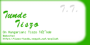 tunde tiszo business card